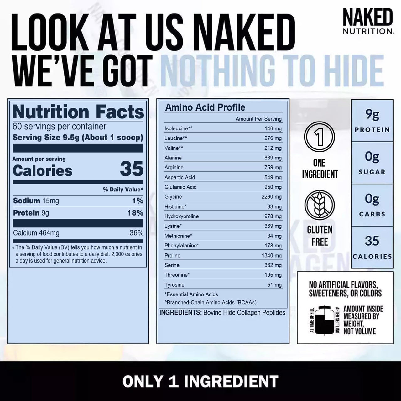 NAKED Vanilla Collagen + Vanilla Whey Bundle – Grass-Fed Hydrolyzed Collagen Peptides (25 Servings) & Whey Protein Powder (24 Servings) for Muscle, Recovery & Skin Support
