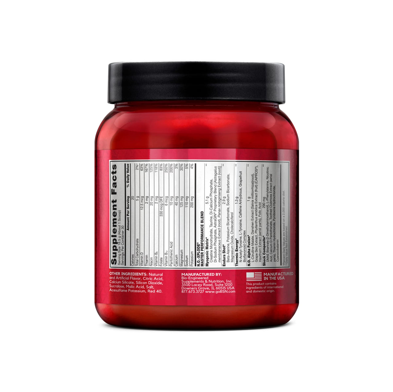 BSN N.O.-XPLODE Pre Workout Powder, Energy Supplement for Men and Women with Creatine and Beta-Alanine, Fruit Punch, 30 Servings, 1.2 Pound (Packaging May Vary)