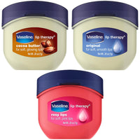 Thumbnail for Vaseline Lip Therapy Variety 3-Pack – Original, Rosy Lips, Cocoa Butter Lip Balm Moisturizers in Mini Jars, 0.25 Oz Ea