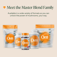 Thumbnail for Om Master Blend Mushroom Capsules - Organic Mushroom Supplement with 10 Mushrooms and Ashwagandha â€“ Supports Immunity, Gut Health & Stress Relief, 168 Count (56 Servings)