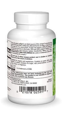 Thumbnail for Source Naturals Vegan True, Non-Fish Omega-3s, EPA-DHA Supports Heart and Brain Health*, 300 mg - 30 Vegan Softgels