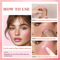 Thumbnail for Cream Blush stick, Natural-Looking Matte Finish Makeup Blush stick, Hydrating Long Lasting Lightweight Blendable Blush for cheeks (#1 Soft Pink, 1 PC)