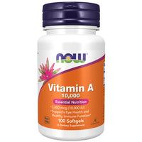 Thumbnail for NOW Supplements, Vitamin A 10,000 IU, Eye Health*, Essential Nutrition, 100 Softgels