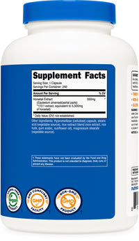 Thumbnail for Nutricost Horsetail Extract 5,500mg Equivalent from 550mg of 10:1 Extract Per Serving, 240 Capsules for 240 Servings Per Bottle - GMO Free and Gluten Free, Vegan
