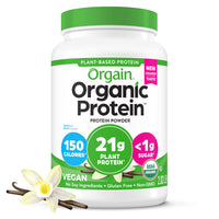 Thumbnail for Orgain Organic Vegan Protein Powder, Vanilla Bean - 21g Plant Protein, 6g Prebiotic Fiber, No Lactose Ingredients, No Added Sugar, Non-GMO, For Shakes & Smoothies, 2.03 lb (Packaging May Vary)