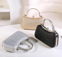 Thumbnail for Covelin Evening Bag Sparkling Frosted Purses for Women Lady Shiny Party Elegant Handbag Wedding Bag with Chain Gold