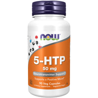 Thumbnail for NOW Foods Supplements, 5-HTP (5-hydroxytryptophan) 50 mg, Neurotransmitter Support*, 90 Veg Capsules