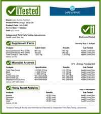 Thumbnail for Lake Avenue Nutrition Omega-3 Fish Oil 1,250 mg Fish Gelatin Softgels