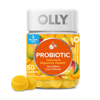 Thumbnail for OLLY Probiotic Gummy, Immune and Digestive Support, 1 Billion CFUs, Chewable Probiotic Supplement, Mango, 25 Day Supply - 50 Count