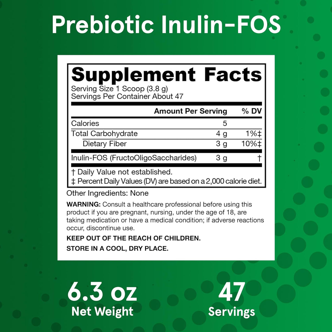 Jarrow Formulas Prebiotic Inulin FOS Powder