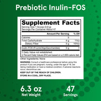 Thumbnail for Jarrow Formulas® Prebiotic Inulin FOS Prebiotic Fiber Supplement, 6.3 Oz, Prebiotics for Gut Health and Digestive Support, Approx. 47 Servings