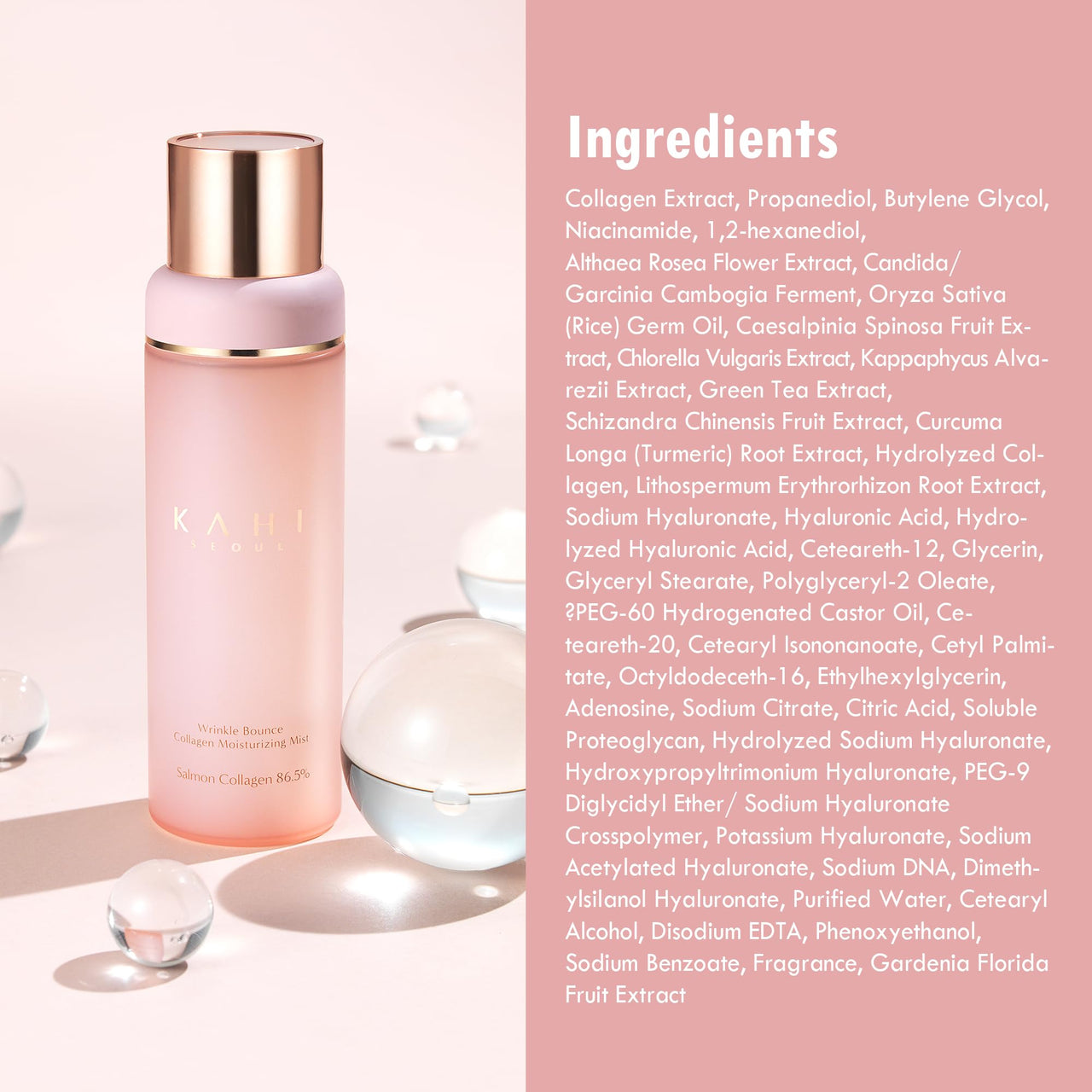 KAHI Fine Line Bounce Collagen Serum Facial Mist Ampoule Korean Skin Care | Hydrating Face Mist Daily Face Serum | Facial Mist Spray Hydration Daily Moisturizer for Face 4.06 fl oz