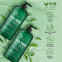 Thumbnail for Botanic Hearth Tea Tree Body Wash 16 fl oz (2 Pack) Natural Antifungal & Odor Control Shower Gel for Acne, Athlete’s Foot, Ringworm, Jock Itch, Healthy Skin, Sulfate & Paraben Free, for Men & Women