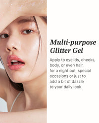 Thumbnail for Glint Makeup Fan Brush & Glitter Gel (Rum N Sugar, 0.13oz) - Multi-Use Body Makeup for Eyes, Cheeks, Body, and Hair by LG Beauty. Rich Pigment, Long-Lasting Sparkle/Glitter for Party, Festival.