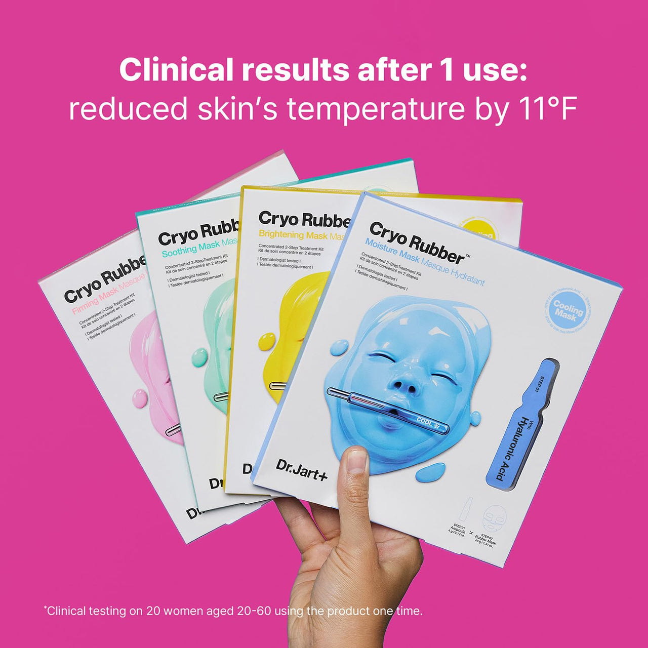 Dr.Jart+ Cryo Rubber Firming Korean Face Mask with Moisturizing Glycerin | Korean Skin Care | Travel Size, 1 Pack