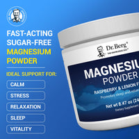 Thumbnail for Dr. Berg Magnesium Glycinate Powder for Sleep, Relaxation, & Stress Relief - Now Includes Vitamin D3 & Zinc - Delicious Raspberry & Lemon Flavor (50 Servings) Magnesium Powder - Magnesium Drink Powder