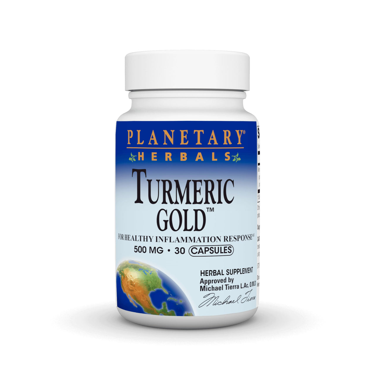 Planetary Herbals Turmeric Gold 500mg, for Healthy Inflammation Response, 30 Capsules