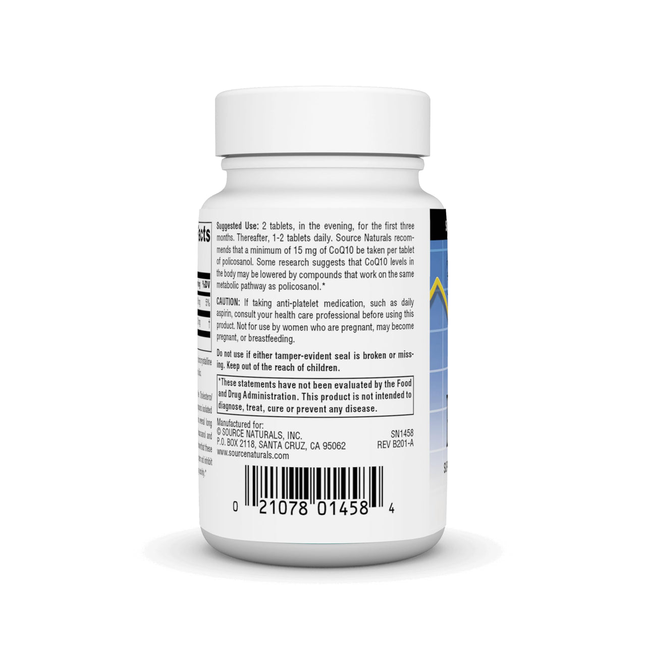 Source Naturals Policosanol Supports Cardiovascular Health*, 10 Mg -120 Tablets