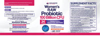Thumbnail for Wholesome Wellness Dr. Formulated Raw Probiotics for Women 100 Billion CFUs Capsules with Prebiotics, Digestive Enzymes, Approved for Adults, Shelf Stable Supplement
