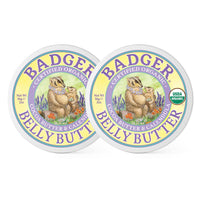 Thumbnail for Badger Belly Butter, Organic Stretch Mark Cream for Pregnant Belly, Rich Hypoallergenic Moisturizing Organic Cocoa Butter & Coconut Body Butter for Women, 2 oz Tin, 2-Pack