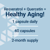 Thumbnail for Life Extension Optimized Resveratrol Elite, Trans-resveratrol, quercetin, Healthy Aging, Heart Health, Brain Health, oxidative Stress, Gluten-Free, Non-GMO, Vegetarian, 60 Capsules