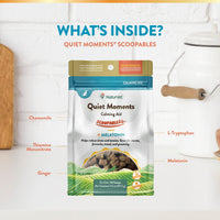 Thumbnail for NaturVet Scoopables Quiet Moments Cat Calming Aid - Promotes Calm with Stressful Events Storms, Fireworks, Travel, Separation Anxiety - Cat Health Supplement w/Melatonin - Salmon Flavored | 5.5oz Bag