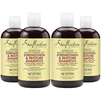 Thumbnail for SheaMoisture Jamaican Black Castor Oil Strengthen & Restore Shampoo, Shea Butter, Peppermint & Apple Cider Vinegar, Sulfate Free, Chemically Processed Hair, 13 Fl Oz Ea (Pack of 4)