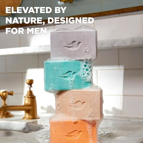 Image 3 of DOVE MEN Cleansing Bar Soap Blood Orange + Sea Salt 4 Bars 5 oz