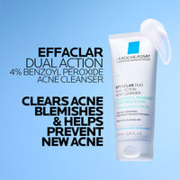Thumbnail for La Roche-Posay Effaclar Dual Acne Face Wash With 4% Benzoyl Peroxide & LHA Exfoliant, Acne Treatment Help Clear & Prevent Blemishes, Paraben Free & Oil Free Wash, 6.76 Fl Oz