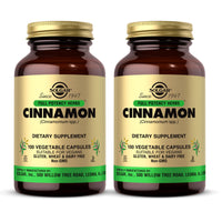 Thumbnail for Solgar Cinnamon - 100 Vegetable Capsules, Pack of 2 - Full Potency (FP) - Non-GMO, Vegan, Gluten Free, Dairy Free, Kosher - 200 Total Servings