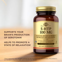 Thumbnail for Solgar 5-HTP 100 mg - 90 Vegetable Capsules - Promotes Relaxation - Non-GMO, Vegan, Kosher & Gluten Free - 90 Servings