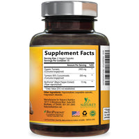 Thumbnail for Turmeric Curcumin Supplement - 2400mg Organic Turmeric Per Serving - 95% Curcuminoids & BioPerine Black Pepper Extract for Best Absorption - Natural Vegan Joint Support, Bottled in USA - 240 Capsules