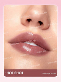 Thumbnail for SHEGLAM Jelly Wow Tinted Lip Oil Plumping Lip Gloss Natural -Hot Shot