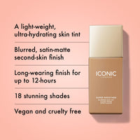 Thumbnail for ICONIC LONDON Super Smoother Blurring Skin Tint | Light to Medium Coverage, Hydrating, Ultra-Lightweight Tinted Moisturizer, Cruelty-Free, Vegan Makeup (Neutral Medium) 1.01 Fl oz
