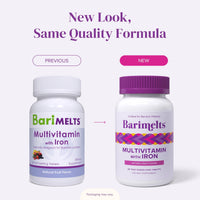 Thumbnail for BariMelts Bariatric Multivitamin with Iron, 60 Fast-Dissolving Tablets (1-Month Supply), Sugar-Free Bariatric Vitamins for Women, Natural Fruit Flavor