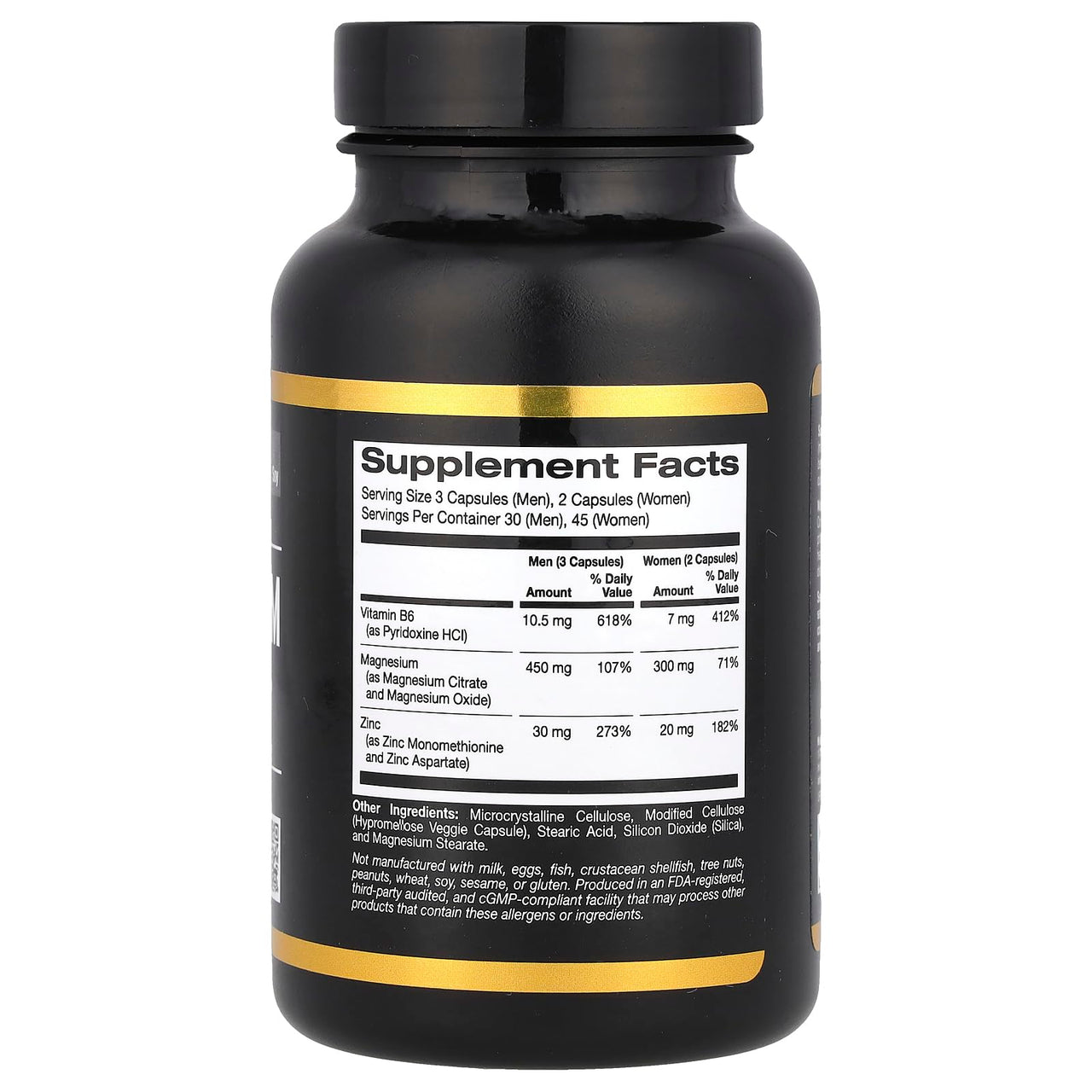 California Gold Nutrition Sport, Zinc, Magnesium, & Vitamin B6, 90 Veggie Capsules