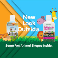 Thumbnail for NaturesPlus Animal Parade Source of Life Children's Liquid Multivitamin - Tropical Berry Flavor - 30 fl oz - Whole Food Supplement - Vegetarian, Gluten-Free - 60 Servings