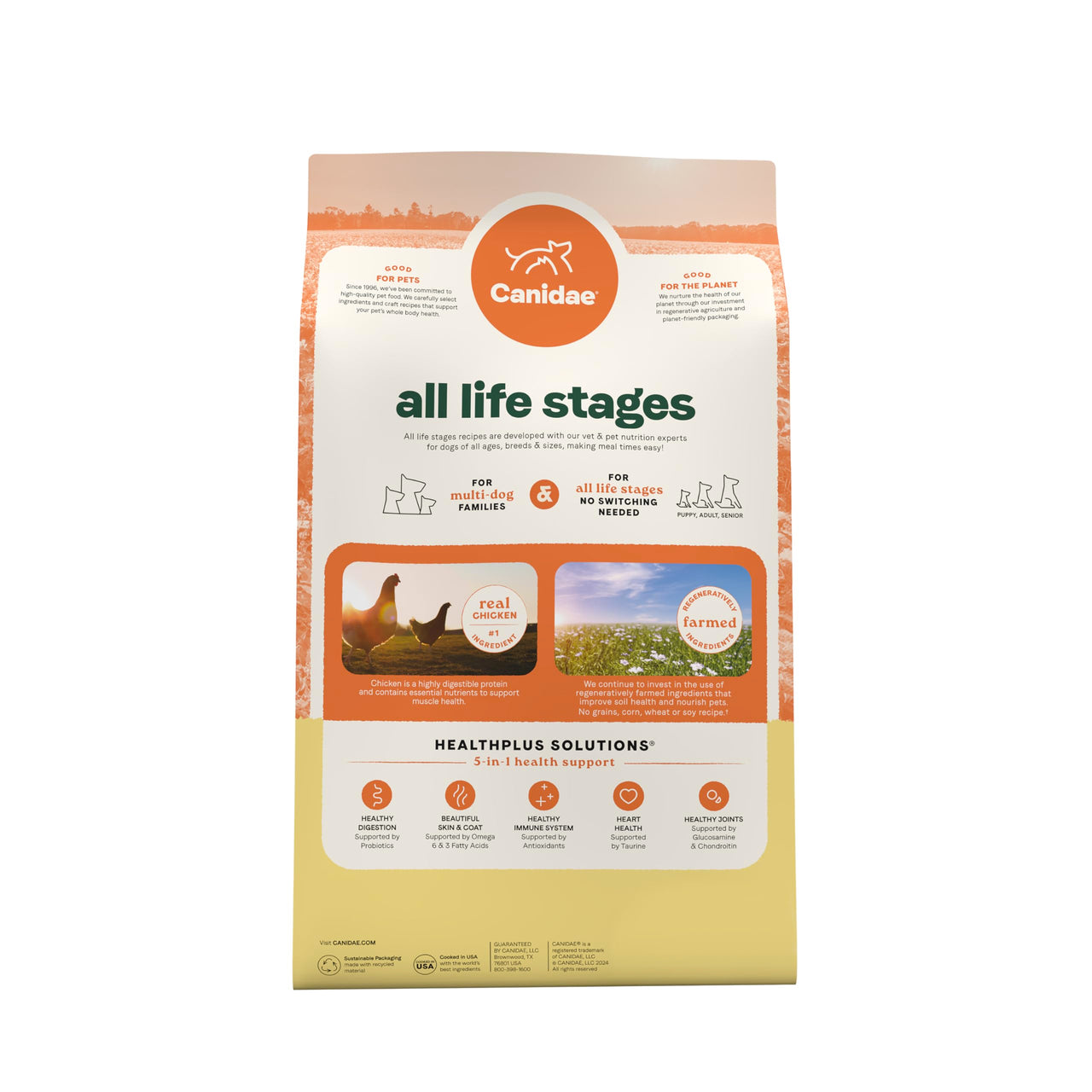 Canidae All Life Stages Real Chicken & Potato Recipe – High Protein and Grain-Free Premium Dry Dog Food for All Ages, Breeds, and Sizes– 24 lbs.