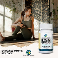 Thumbnail for Amazing Herbs Black Seed Fenuzume Bronc-Care, Vegetarian Capsules - Gluten-Free, Non-GMO, Vegan, Enhances Immune Response, Improves Allergic Conditions & General Well-Being - 60 Count