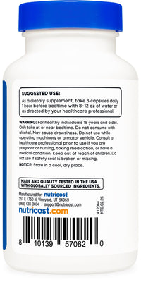 Thumbnail for Nutricost Sleep Aid Complex 1330mg Serving (90 Capsules) - 30 Servings