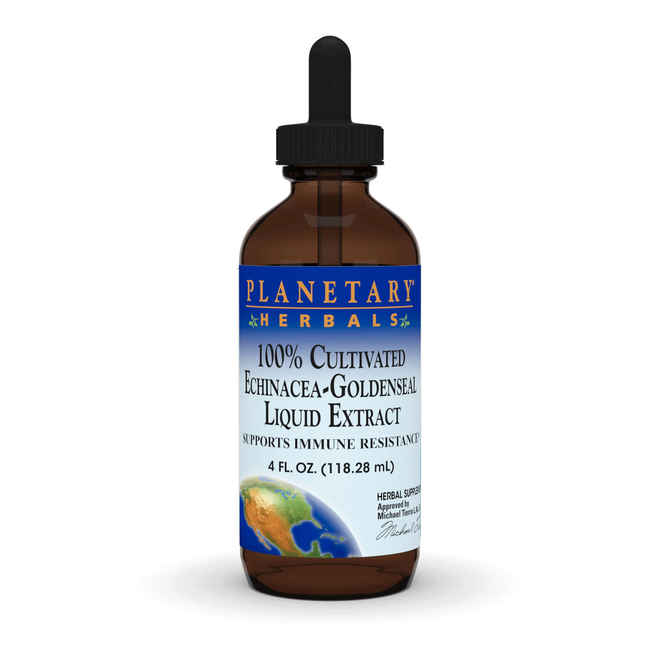 Planetary Herbals 100% Cultivated Echinacea-Goldenseal Extract, 4 oz