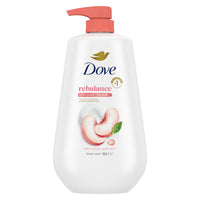 Thumbnail for Dove Body Wash Rebalance White Peach & Rice Milk For 24hr Lotion-Soft Skin Moisturizing Skin Cleanser with No Sulfates No Parabens 30.6 oz