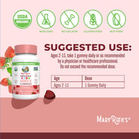 Thumbnail for MaryRuth Organics Kids Probiotics for Digestive Health | USDA Probiotic Gummies | 2 Month Supply | Kids Probiotics | Immune Support | Gut Health Supplement | Vegan | Non-GMO | Gluten Free | 60 Count