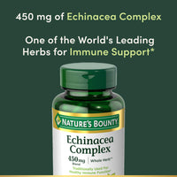 Thumbnail for Nature's Bounty Echinacea Complex, Herbal Supplement, Supports Immune Health, 450 mg, 100 Capsules