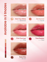 Thumbnail for SHEGLAM Booster Shine Plumping Lip Gloss-Pink Flamingo