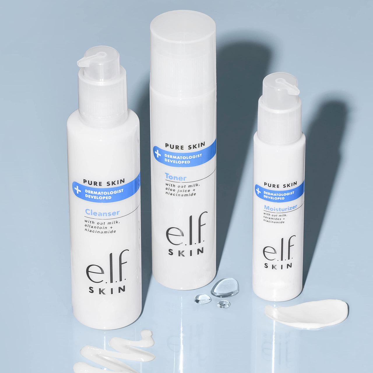 e.l.f. Skin Pure Skin Toner, Gentle, Soothing & Exfoliating Daily Toner for A Smoother-Looking Complexion, Made with Oat Milk, Aloe Juice & Niacinamide