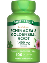 Thumbnail for Nature's Truth Echinacea Goldenseal Capsules | 100 Count | Vegan, Non-GMO & Gluten Free Supplement | Herbal Support Complex
