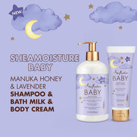 Thumbnail for Shea Moisture Baby Care Set – Relaxing Nighttime Shampoo & Bath Milk + Body Cream for Delicate Skin, Manuka Honey & Lavender (2 Piece Set)