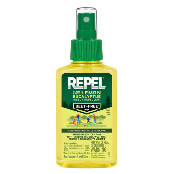 Repel Plant-Based Lemon Eucalyptus Insect Repellent 4 Ounces, Repels Mosquitoes Up To 6 Hours, 6-Pack