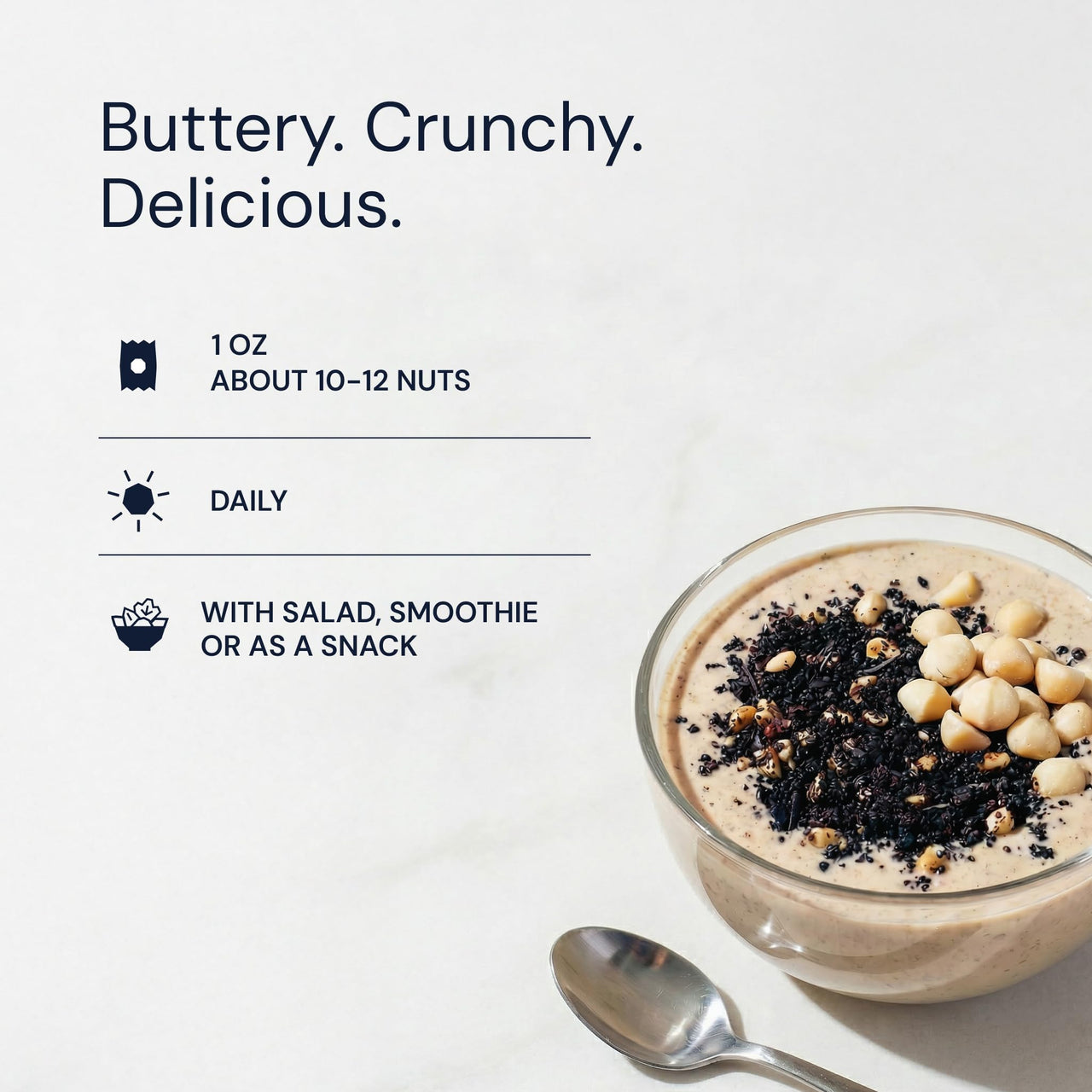 Blueprint Bryan Johnson Raw Macadamia Nuts - No Palm Oil - Keto and Low Carb Snack - No Added Sugar, Vegan, Non GMO, Keto and Paleo Friendly (4 Ounces)